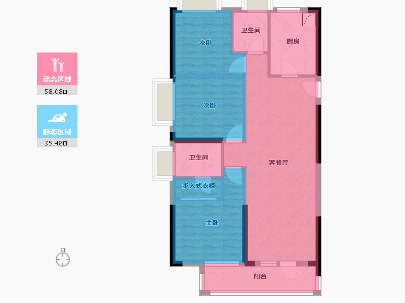 湖北省-武汉市-武汉都会山-91.95-户型库-动静分区