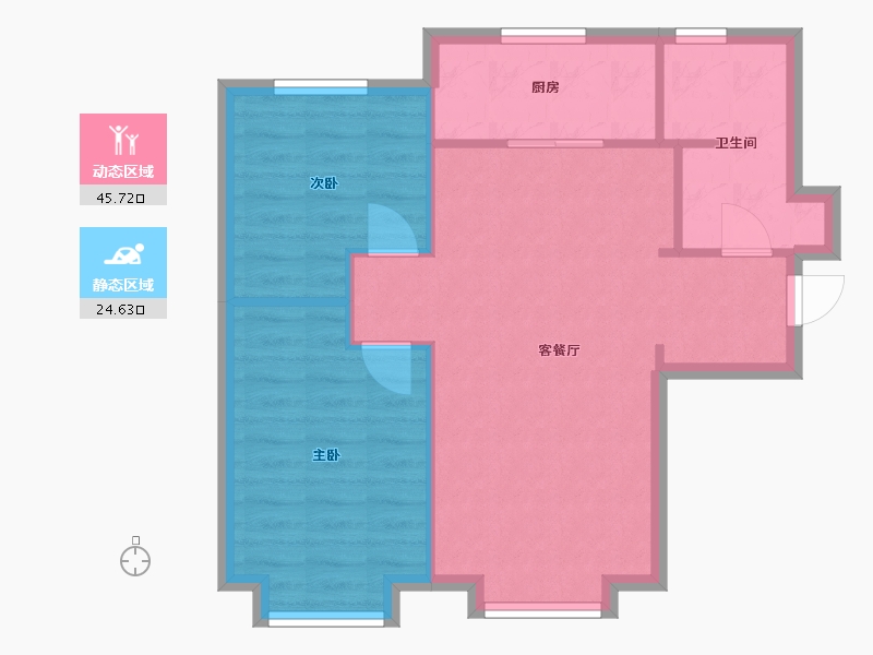 天津-天津市-慕湖苑-63.84-户型库-动静分区