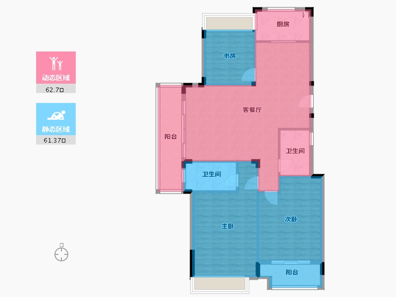 浙江省-绍兴市-越中新天地-120.00-户型库-动静分区