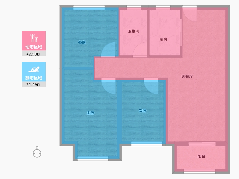 河南省-郑州市-正商智慧城-86.00-户型库-动静分区