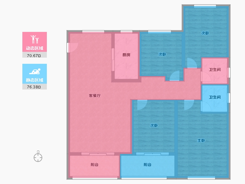 福建省-龙岩市-宏地宏盛园-131.00-户型库-动静分区