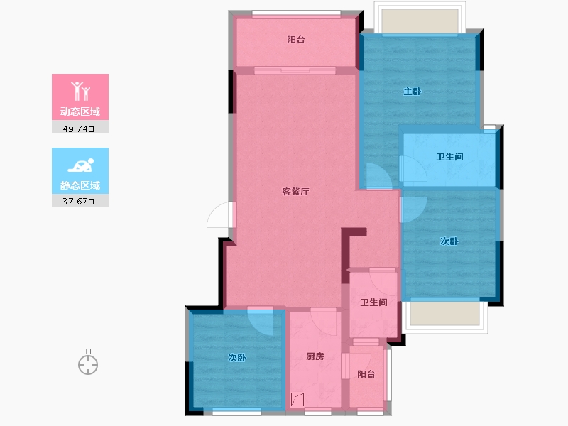 四川省-南充市-原融华府壹号-105.00-户型库-动静分区