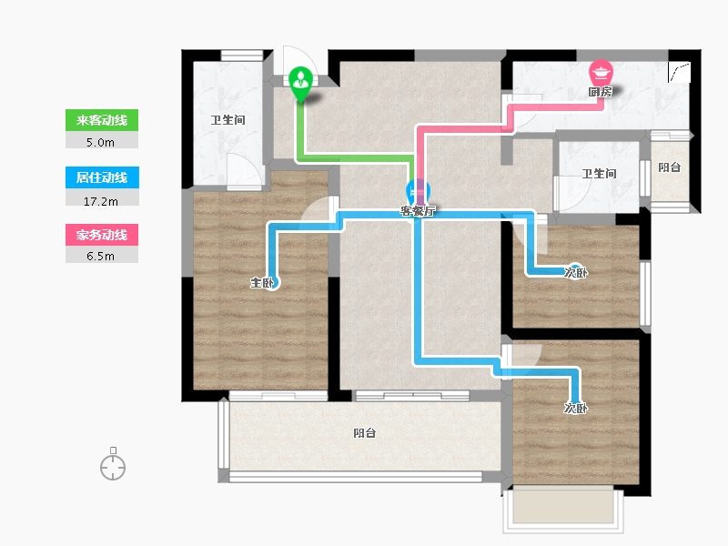 云南省-昆明市-招商雍和府-92.00-户型库-动静线