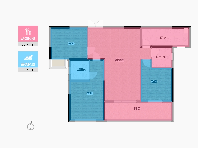 四川省-巴中市-半山逸城2期-105.00-户型库-动静分区