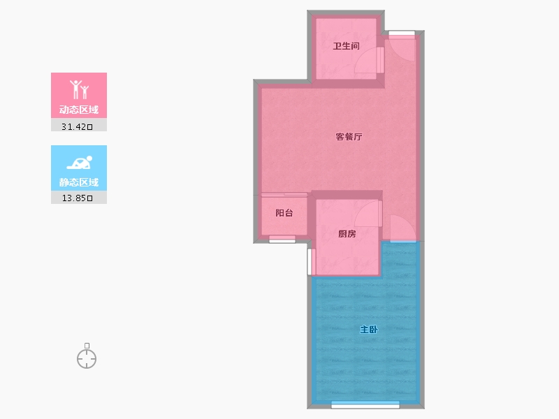 北京-北京市-法源寺西里-38.50-户型库-动静分区