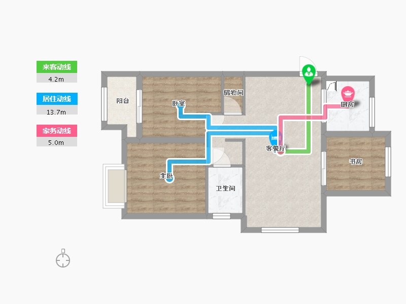 江苏省-苏州市-象屿都城怡园-73.00-户型库-动静线