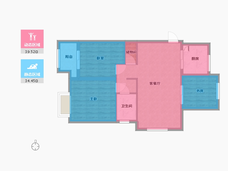 江苏省-苏州市-象屿都城怡园-73.00-户型库-动静分区