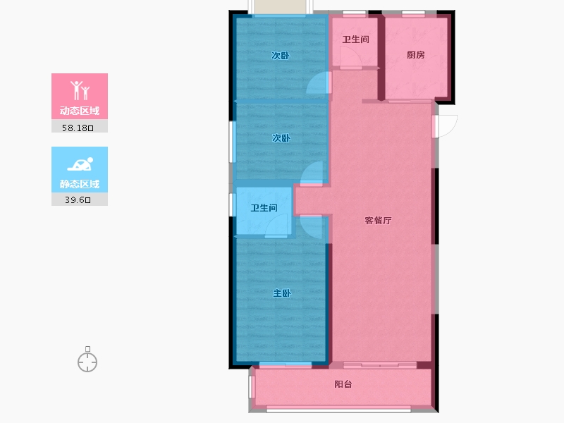 湖北省-武汉市-中建星光城-90.00-户型库-动静分区