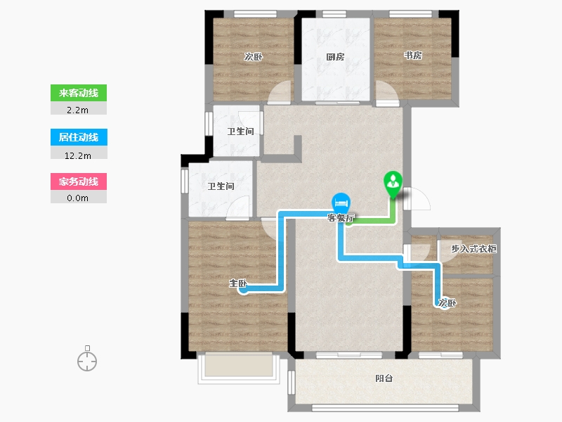 浙江省-宁波市-保利湖光印-105.00-户型库-动静线