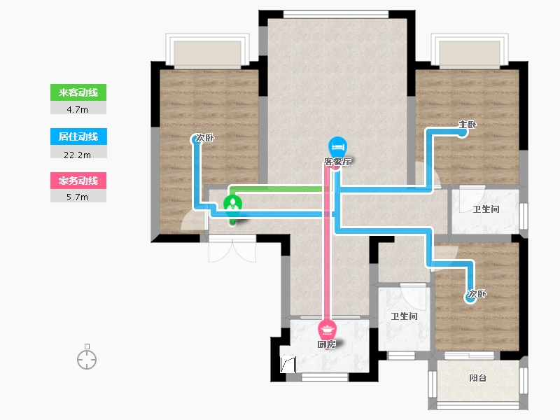 甘肃省-嘉峪关市-南湖国际-96.00-户型库-动静线