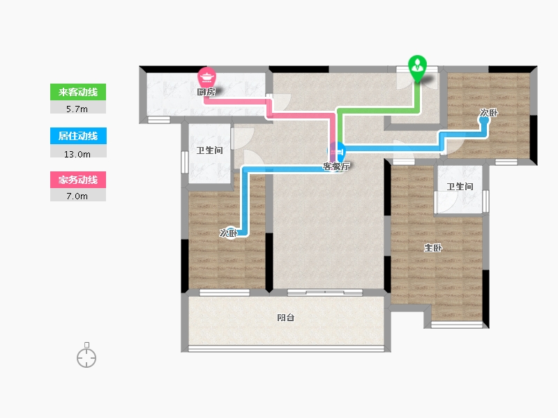 四川省-巴中市-半山逸城2期-105.00-户型库-动静线