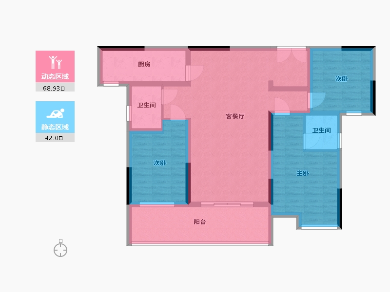 四川省-巴中市-半山逸城2期-105.00-户型库-动静分区