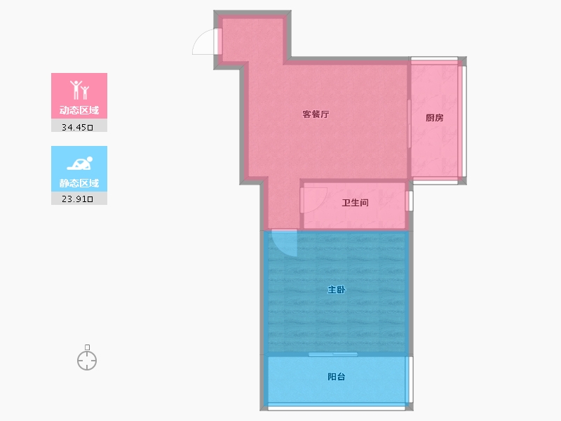 陕西省-西安市-海荣豪佳花园-59.19-户型库-动静分区