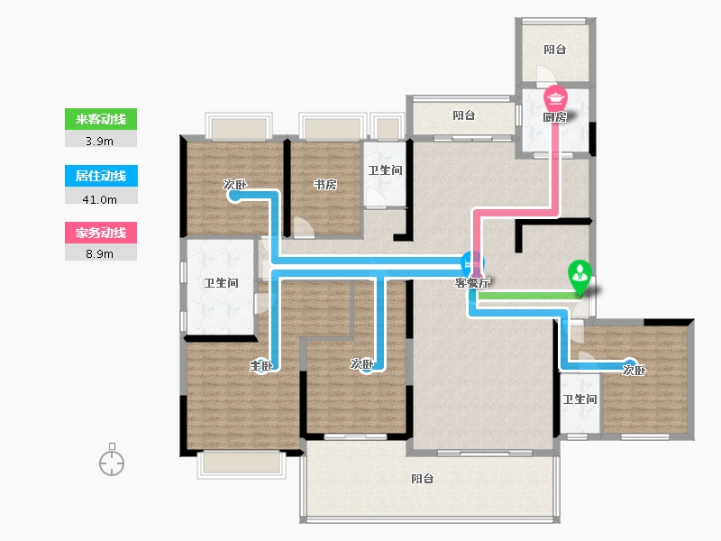 湖南省-株洲市-碧桂园玖玺台-220.00-户型库-动静线