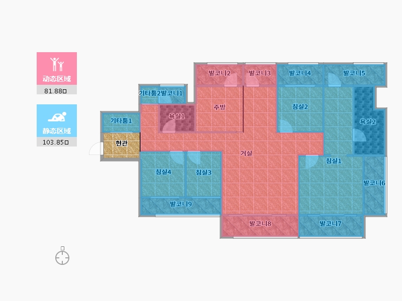 경기도-양주시-해동마을신도브래뉴-176.64-户型库-动静分区