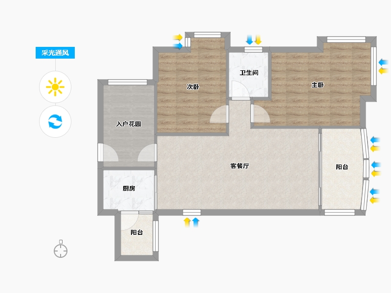 广东省-惠州市-杏林苑-68.00-户型库-采光通风