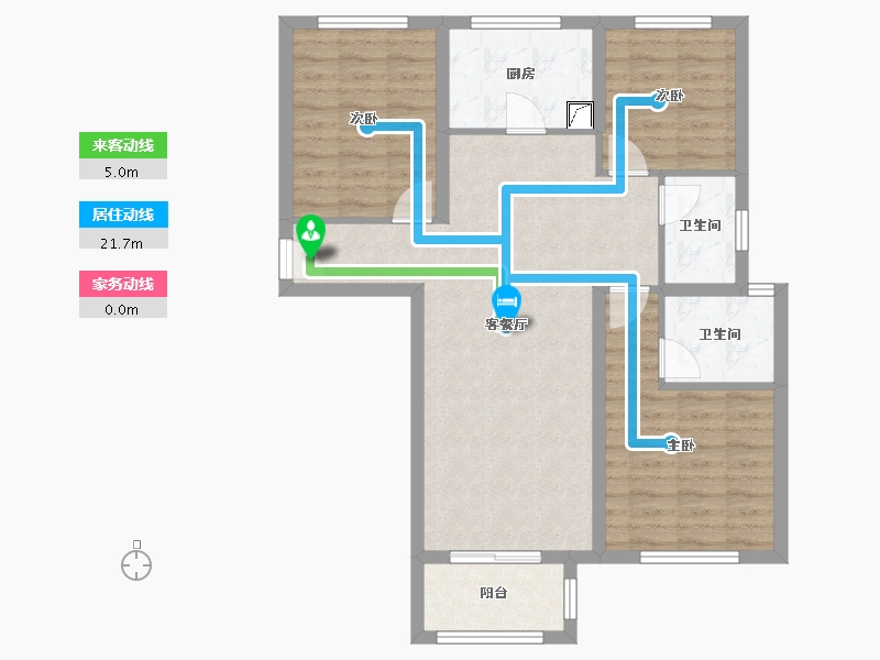 上海-上海市-祝顺苑-72.50-户型库-动静线