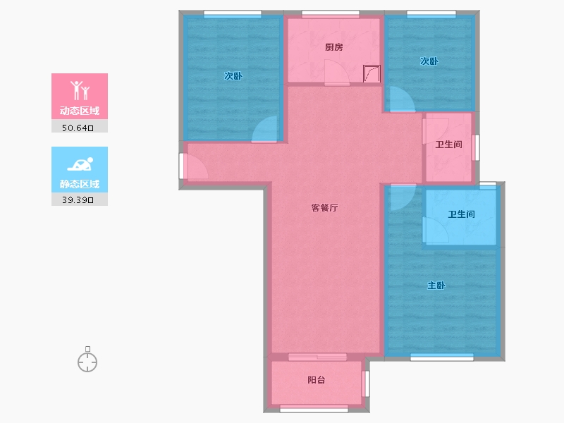 上海-上海市-祝顺苑-72.50-户型库-动静分区