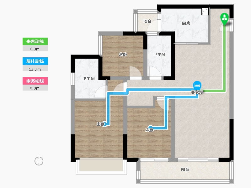 四川省-成都市-中绿-92.00-户型库-动静线