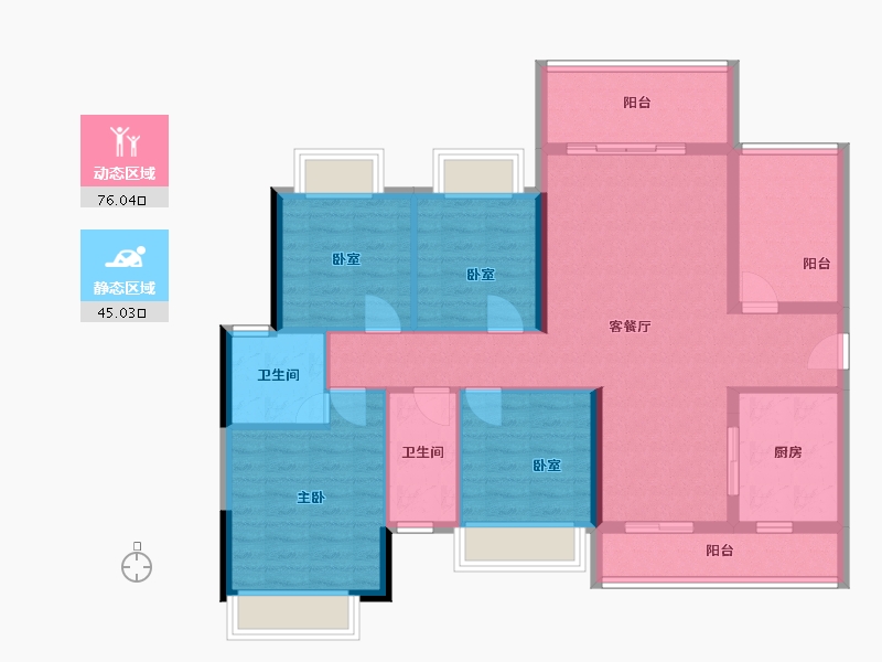 广东省-惠州市-沣盛凤凰城-120.00-户型库-动静分区