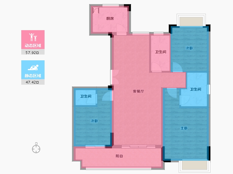 江西省-赣州市-瀚江府-110.00-户型库-动静分区