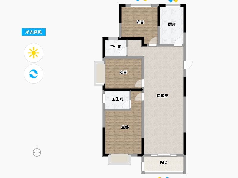 安徽省-阜阳市-红星美凯龙-110.00-户型库-采光通风