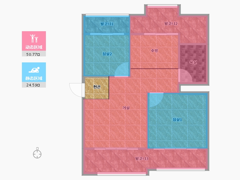 경기도-동두천시-대방샤인힐8단지-71.70-户型库-动静分区