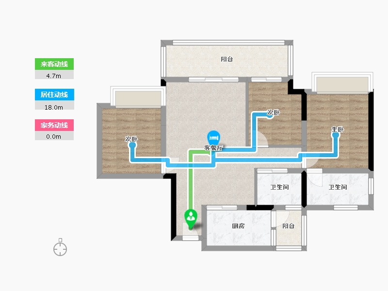 四川省-南充市-滨江学府-106.00-户型库-动静线