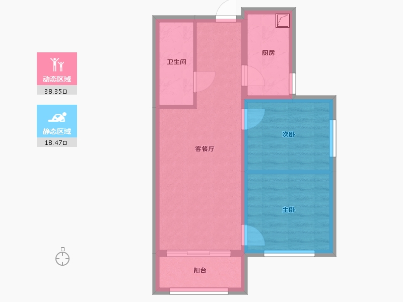 北京-北京市-小屯路15号-50.00-户型库-动静分区