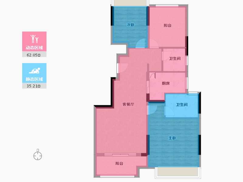 广东省-佛山市-金地翠园-87.00-户型库-动静分区