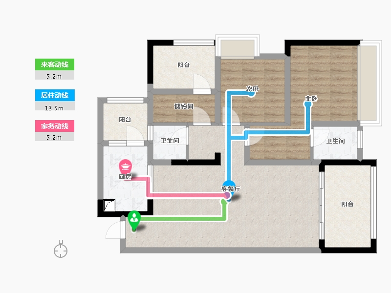 贵州省-遵义市-丹城御景-102.00-户型库-动静线