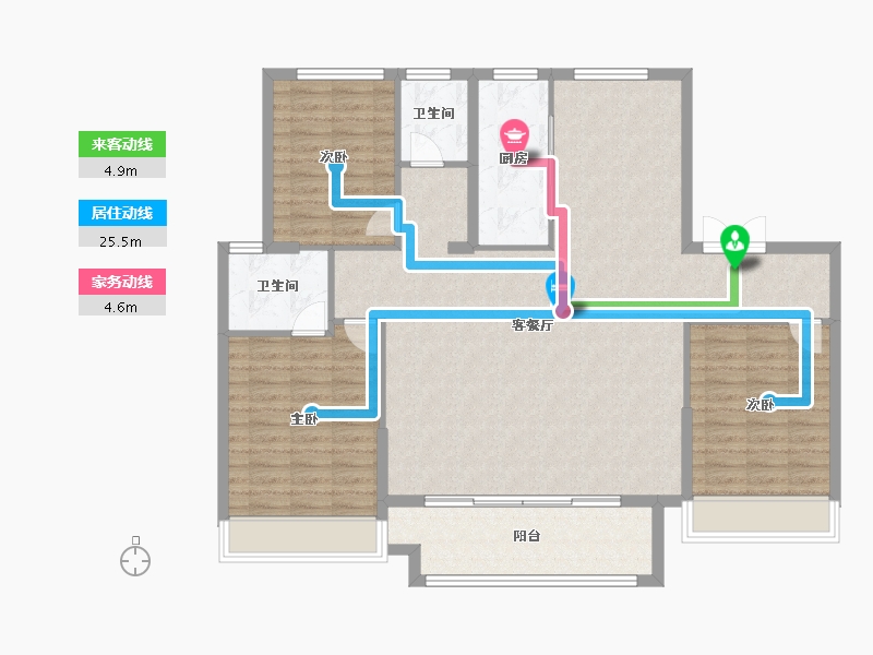 山东省-潍坊市-润城外滩华府-128.00-户型库-动静线