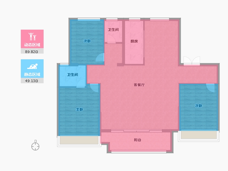 山东省-潍坊市-润城外滩华府-128.00-户型库-动静分区