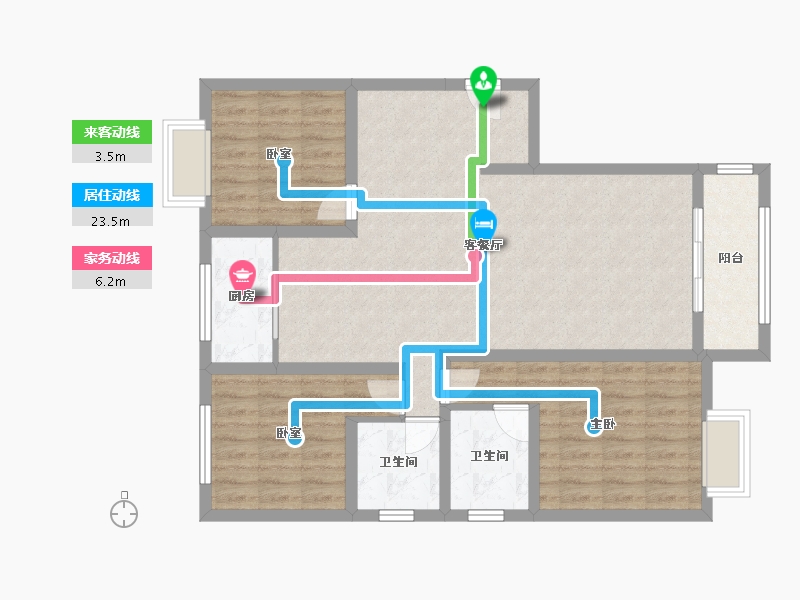 陕西省-宝鸡市-轩苑盛世-95.00-户型库-动静线