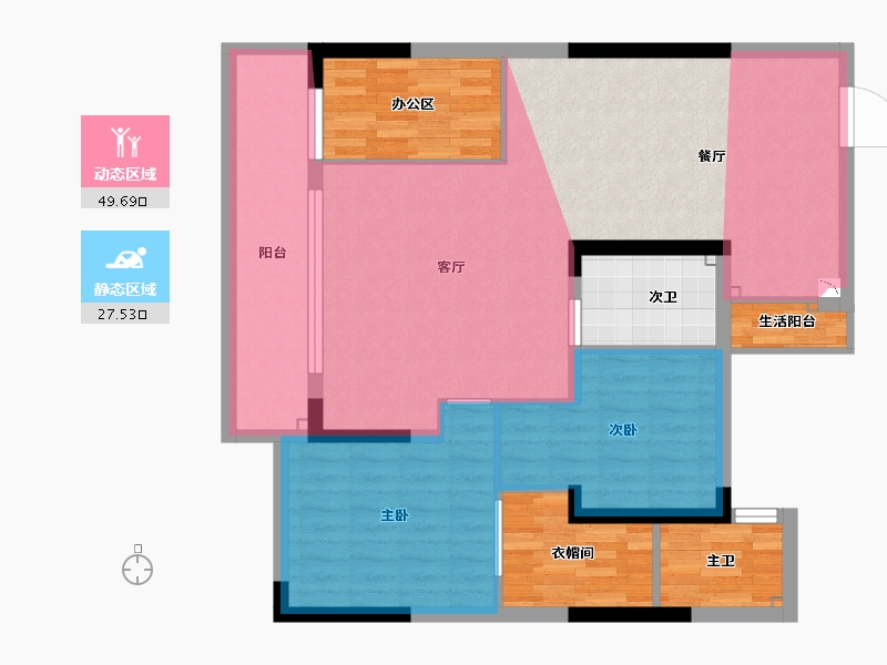 湖南省-长沙市-紫鑫中央广场-106.43-户型库-动静分区