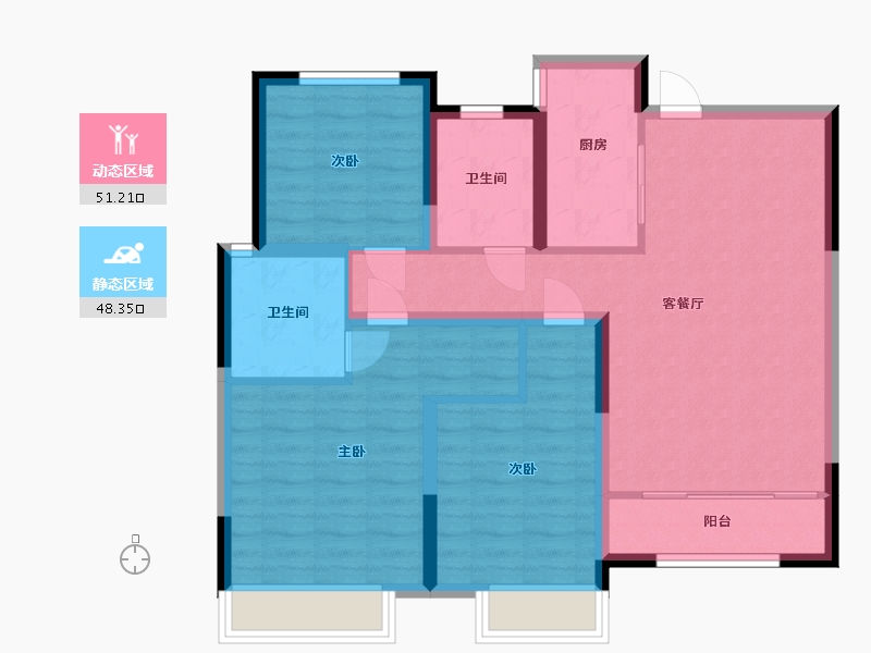 河南省-驻马店市-置地清苑-89.00-户型库-动静分区