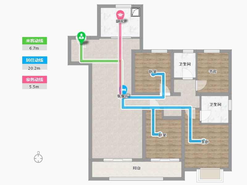 山东省-济南市-济南融创文旅城-111.00-户型库-动静线