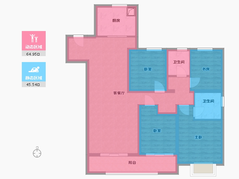 山东省-济南市-济南融创文旅城-111.00-户型库-动静分区