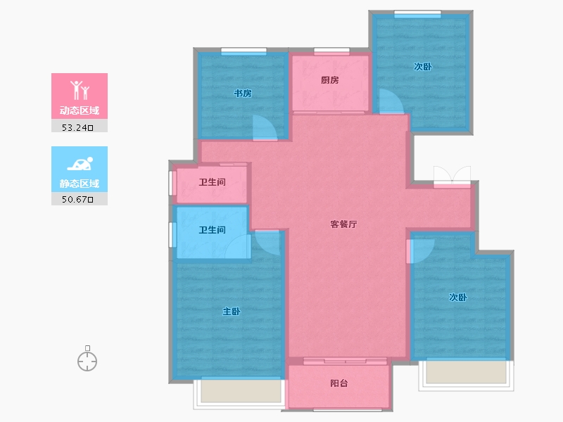 山西省-临汾市-未来城-100.00-户型库-动静分区