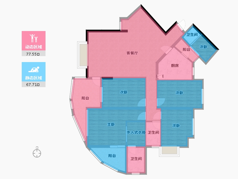 广东省-深圳市-海月花园二期-138.00-户型库-动静分区