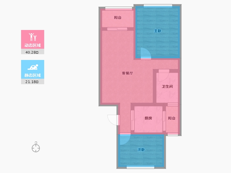 上海-上海市-三林苑-72.00-户型库-动静分区