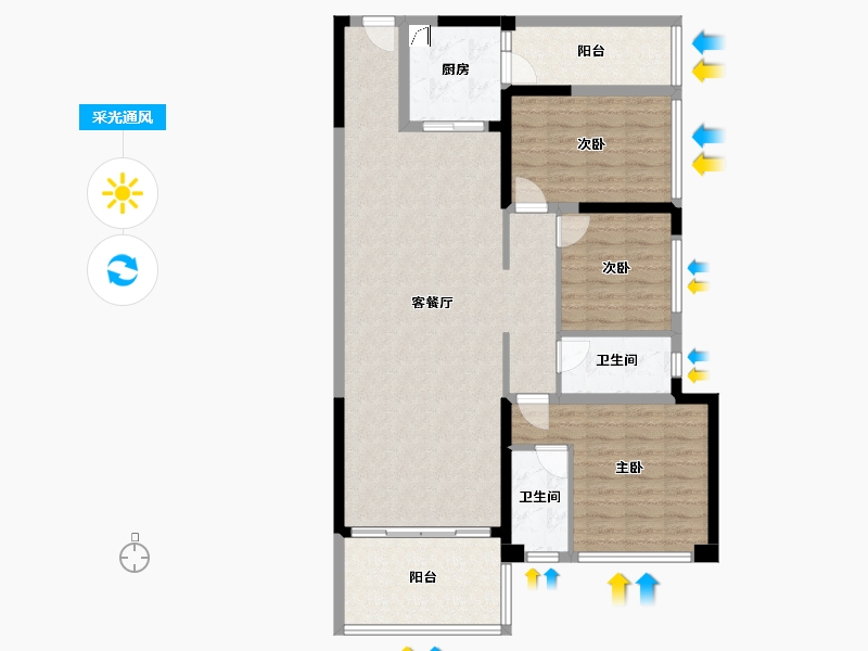 广东省-汕尾市-华夏东方明珠-110.00-户型库-采光通风