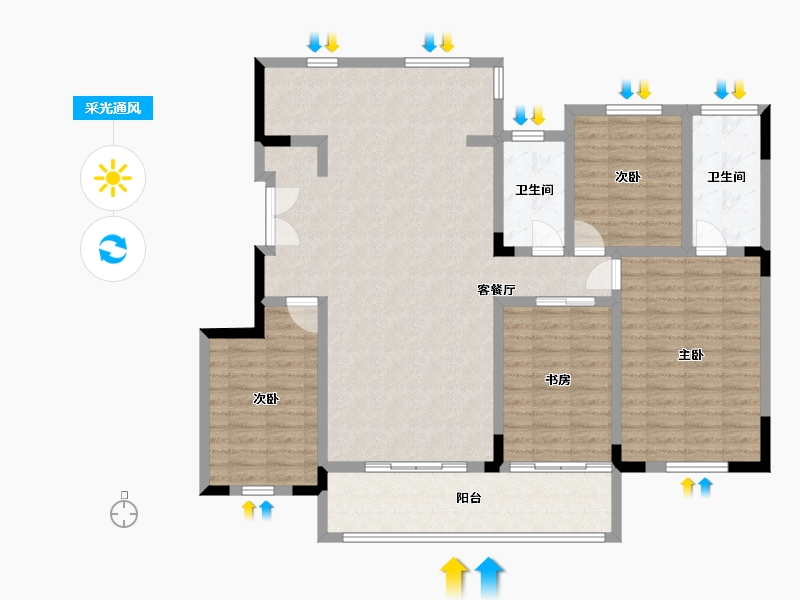 贵州省-黔西南布依族苗族自治州-澜山郡8期-125.00-户型库-采光通风