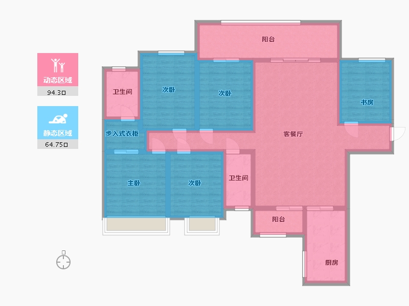 广西壮族自治区-百色市-中迅世纪城-141.00-户型库-动静分区