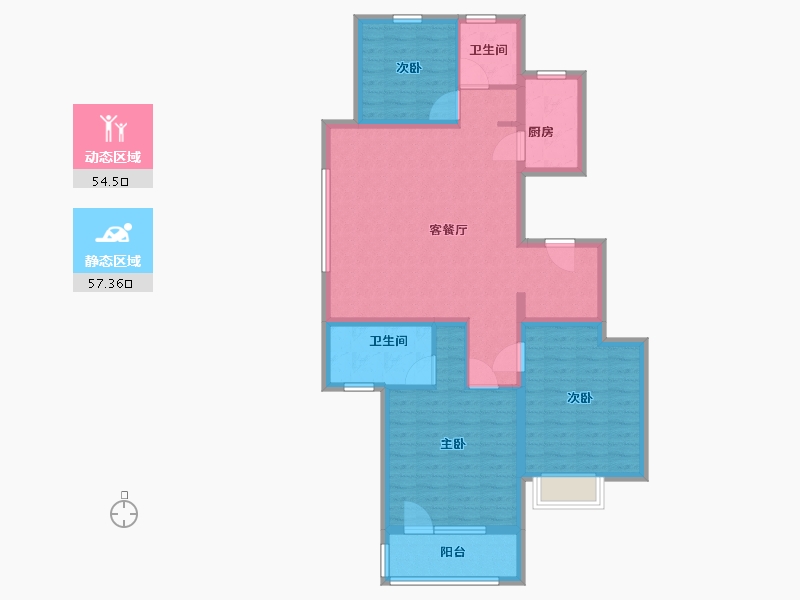 河北省-衡水市-长安壹号院-100.00-户型库-动静分区