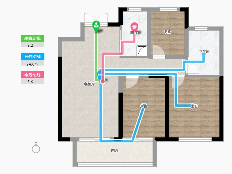 甘肃省-天水市-秦都悦榕湾-95.00-户型库-动静线