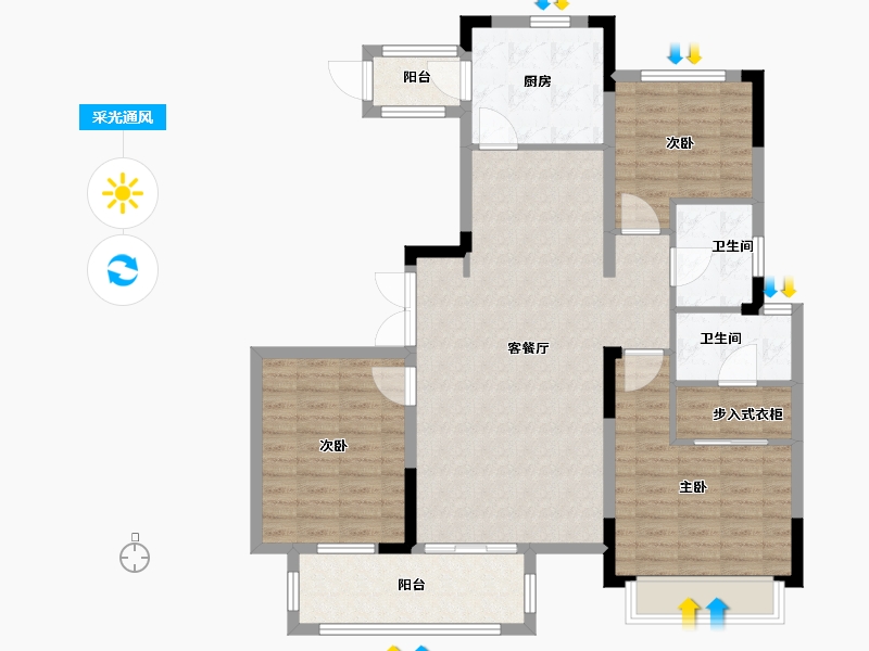 江西省-九江市-八里翡翠-108.00-户型库-采光通风