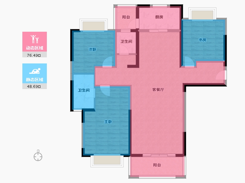 湖南省-株洲市-状元华府-109.00-户型库-动静分区