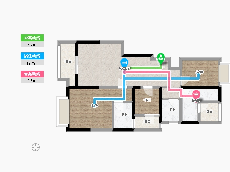 四川省-凉山彝族自治州-领地锦绣蘭台-77.67-户型库-动静线