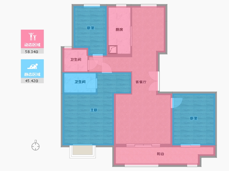 河北省-衡水市-阅湾香颂-105.00-户型库-动静分区